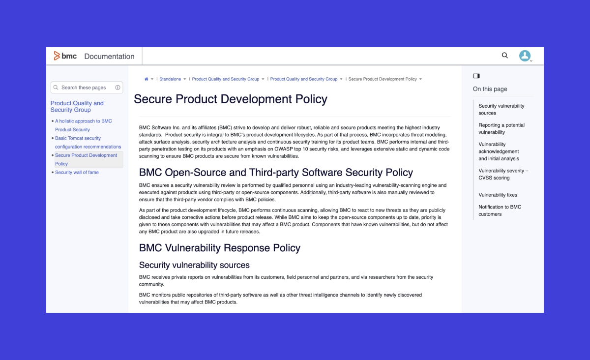 Secure Product Development Policy