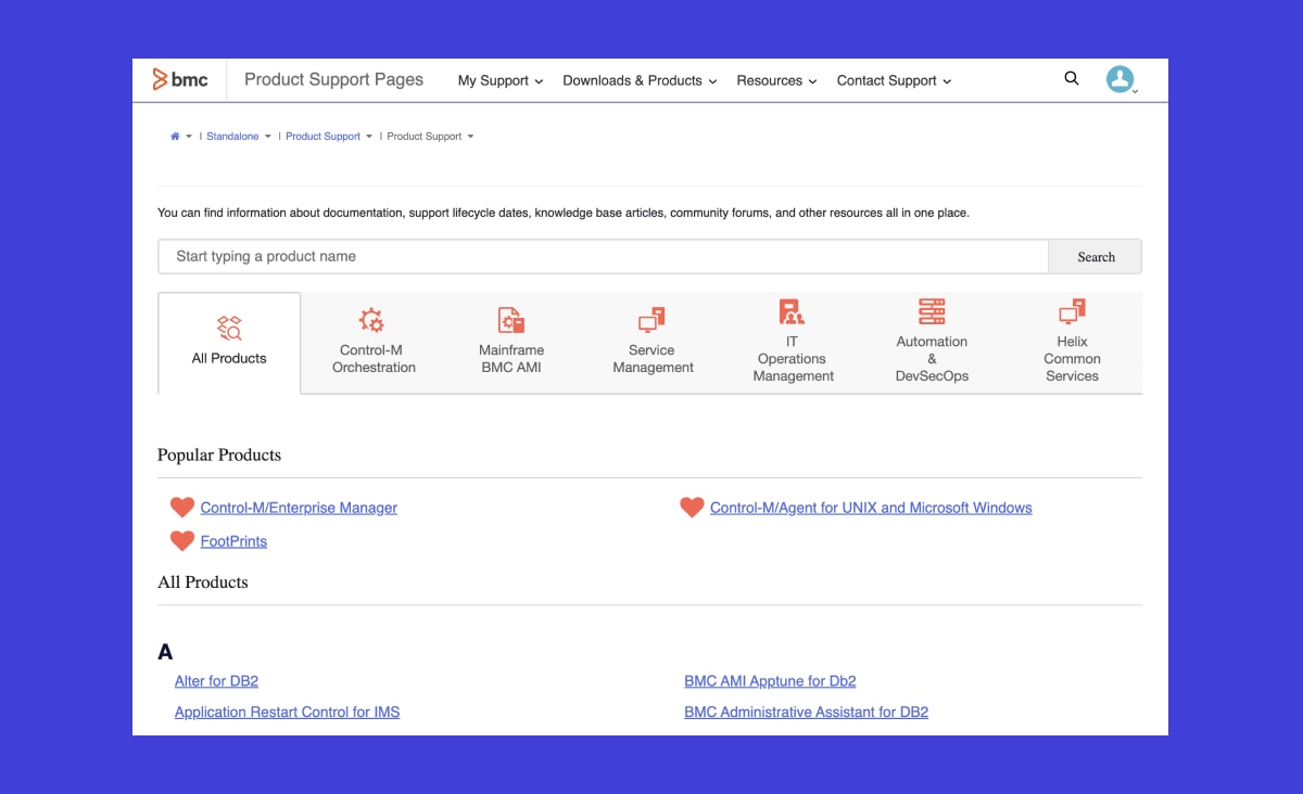 BMC Support Information