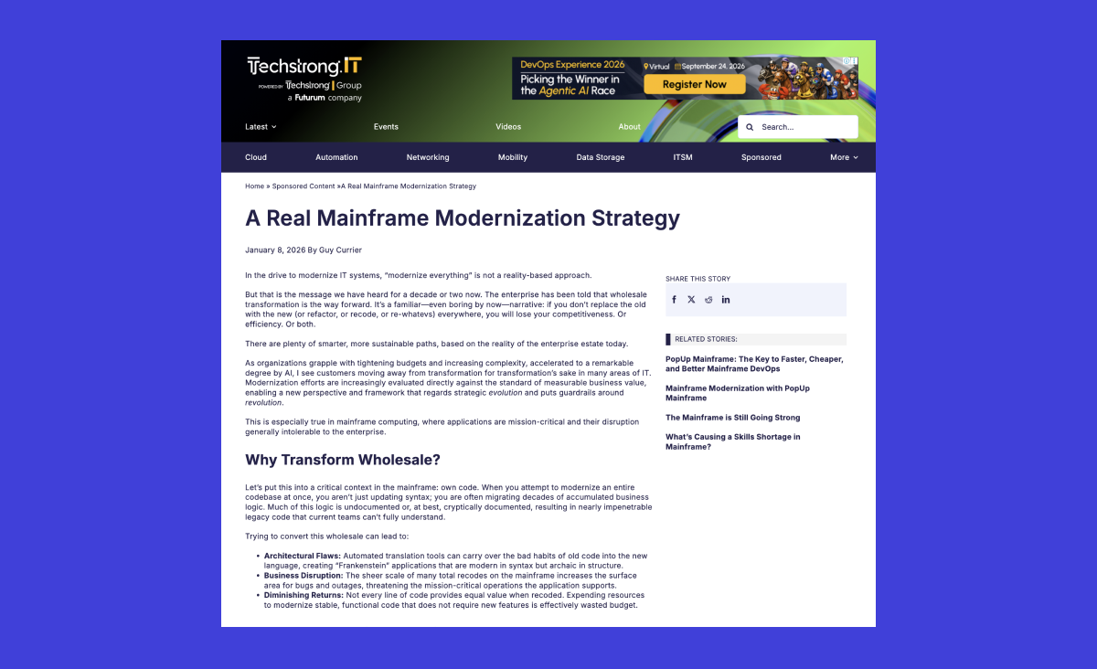 A Real Mainframe Modernization Strategy